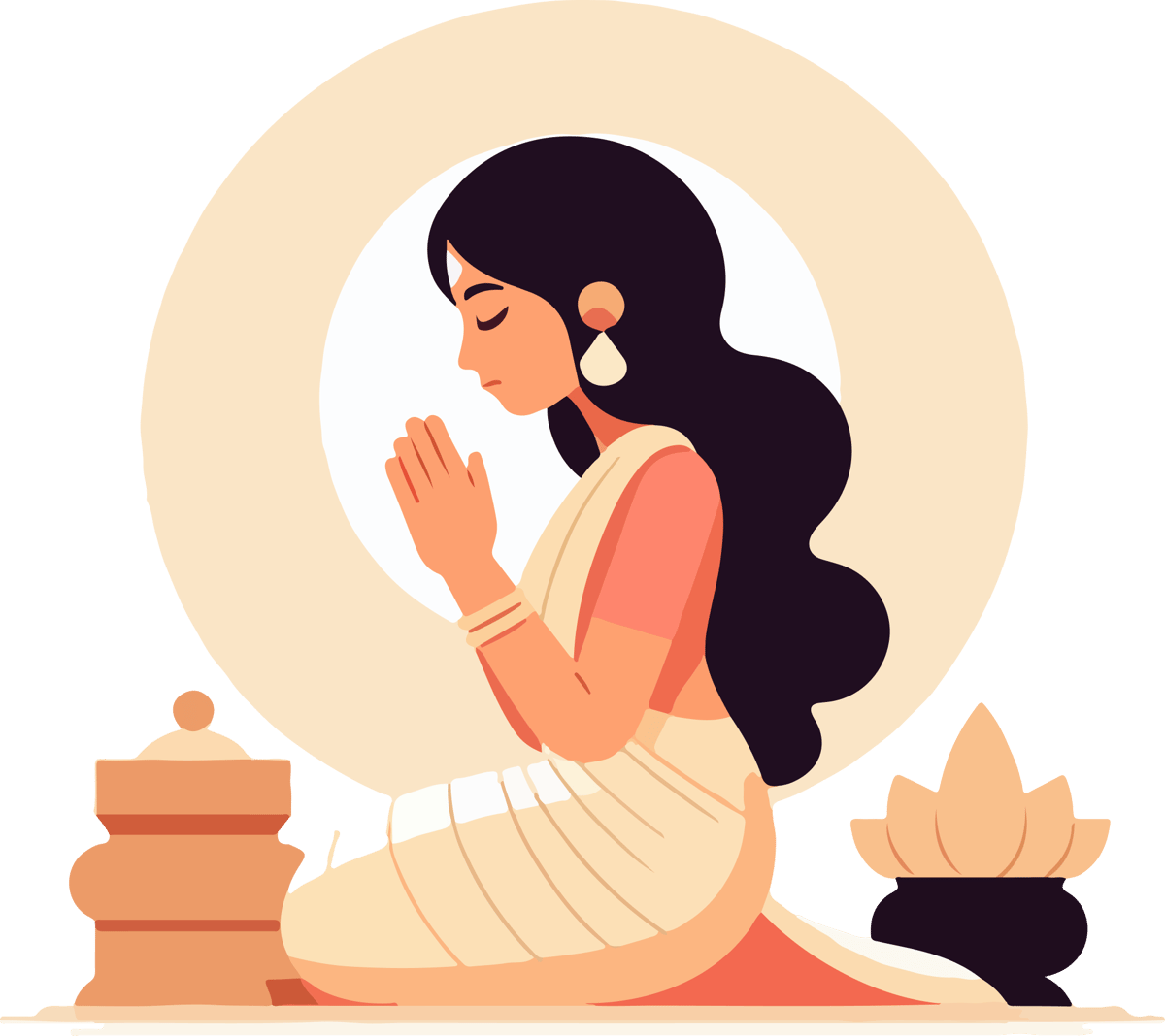 Chanting Practice Illustration